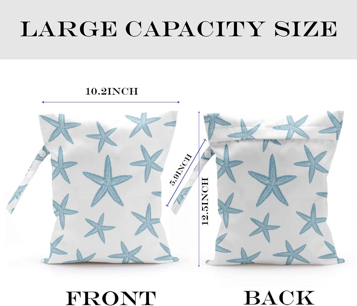 Wet Bag, Wet Dry Bag, Wet Bag for Swimsuit, Travel, Beach, Pool, Diapers, Dirty Yoga Gym Clothes, Toiletries, Makeup Bag, Waterproof Reusable Cute Beach Bag Bee Flower Decor, 2 Pcs Set.