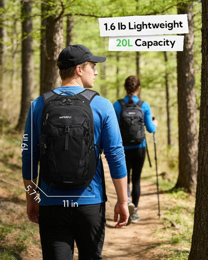 Small Lightweight Hiking Backpack: 20L Outdoor Daypack with Phone Pocket, Hydration Compatible, Breathable Backpanel, Multi-Compartment for Camping Trekking Travel Women Men