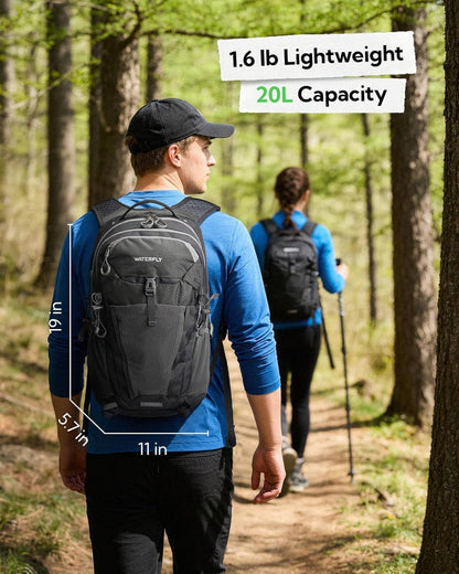 Small Lightweight Hiking Backpack: 20L Outdoor Daypack with Phone Pocket, Hydration Compatible, Breathable Backpanel, Multi-Compartment for Camping Trekking Travel Women Men