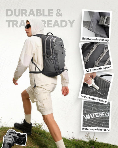 Small Lightweight Hiking Backpack: 20L Outdoor Daypack with Phone Pocket, Hydration Compatible, Breathable Backpanel, Multi-Compartment for Camping Trekking Travel Women Men