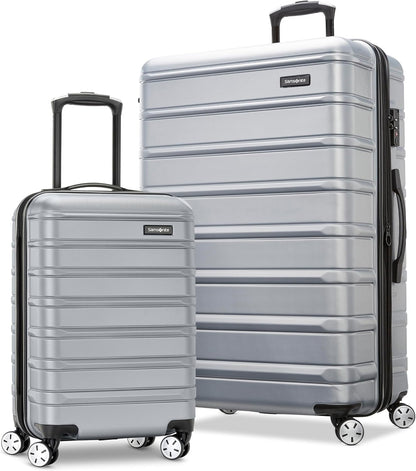 Omni 2 Domestic Carry-On Luggage - 22x14x9 Airline-Approved - Features Expandable Polycarbonate Shell, 360° Wheels, TSA Lock - Amazon Exclusive - Artic Silver