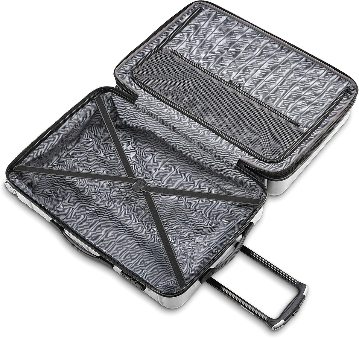 Omni 2 Domestic Carry-On Luggage - 22x14x9 Airline-Approved - Features Expandable Polycarbonate Shell, 360° Wheels, TSA Lock - Amazon Exclusive - Artic Silver