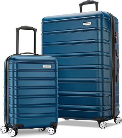 Omni 2 Domestic Carry-On Luggage - 22x14x9 Airline-Approved - Features Expandable Polycarbonate Shell, 360° Wheels, TSA Lock - Amazon Exclusive - Artic Silver