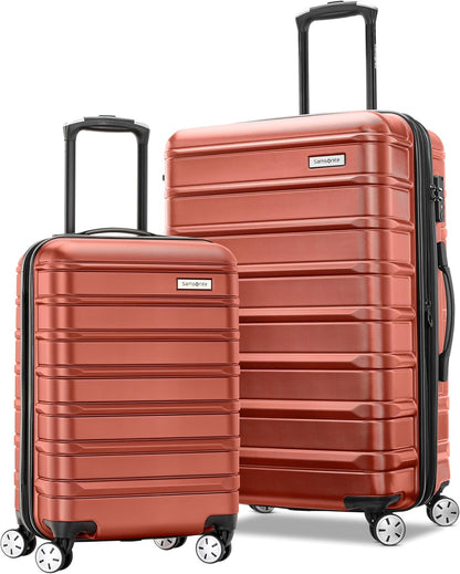 Omni 2 Domestic Carry-On Luggage - 22x14x9 Airline-Approved - Features Expandable Polycarbonate Shell, 360° Wheels, TSA Lock - Amazon Exclusive - Artic Silver