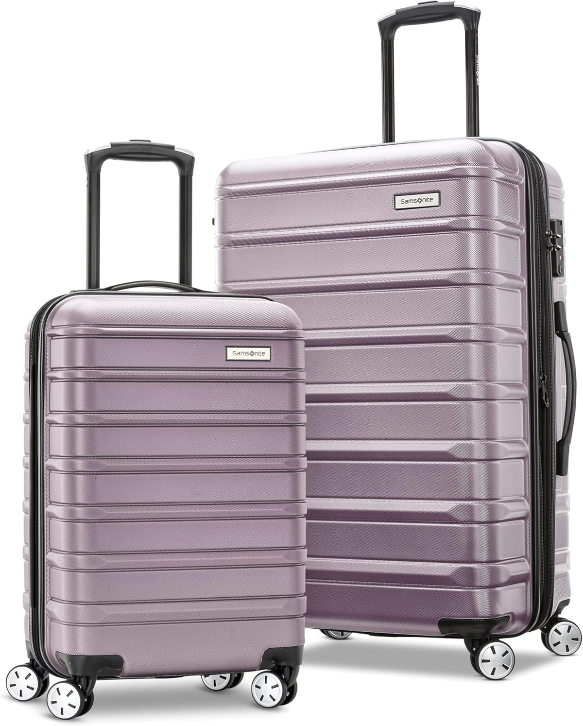 Omni 2 Domestic Carry-On Luggage - 22x14x9 Airline-Approved - Features Expandable Polycarbonate Shell, 360° Wheels, TSA Lock - Amazon Exclusive - Artic Silver