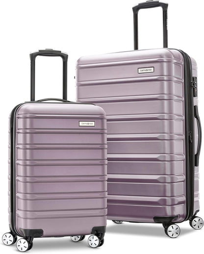 Omni 2 Domestic Carry-On Luggage - 22x14x9 Airline-Approved - Features Expandable Polycarbonate Shell, 360° Wheels, TSA Lock - Amazon Exclusive - Artic Silver