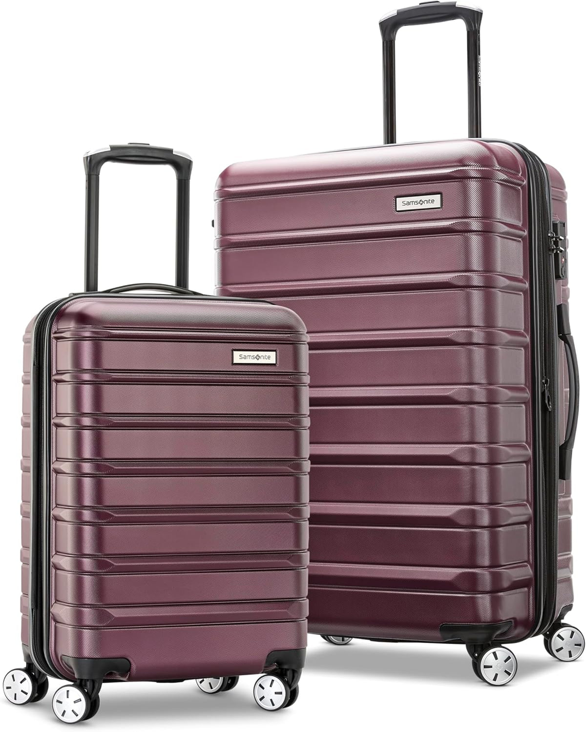 Omni 2 Domestic Carry-On Luggage - 22x14x9 Airline-Approved - Features Expandable Polycarbonate Shell, 360° Wheels, TSA Lock - Amazon Exclusive - Artic Silver