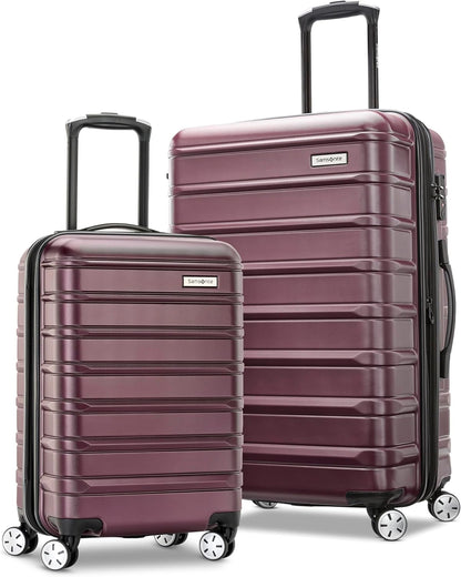 Omni 2 Domestic Carry-On Luggage - 22x14x9 Airline-Approved - Features Expandable Polycarbonate Shell, 360° Wheels, TSA Lock - Amazon Exclusive - Artic Silver