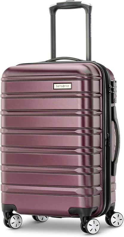 Omni 2 Domestic Carry-On Luggage - 22x14x9 Airline-Approved - Features Expandable Polycarbonate Shell, 360° Wheels, TSA Lock - Amazon Exclusive - Artic Silver