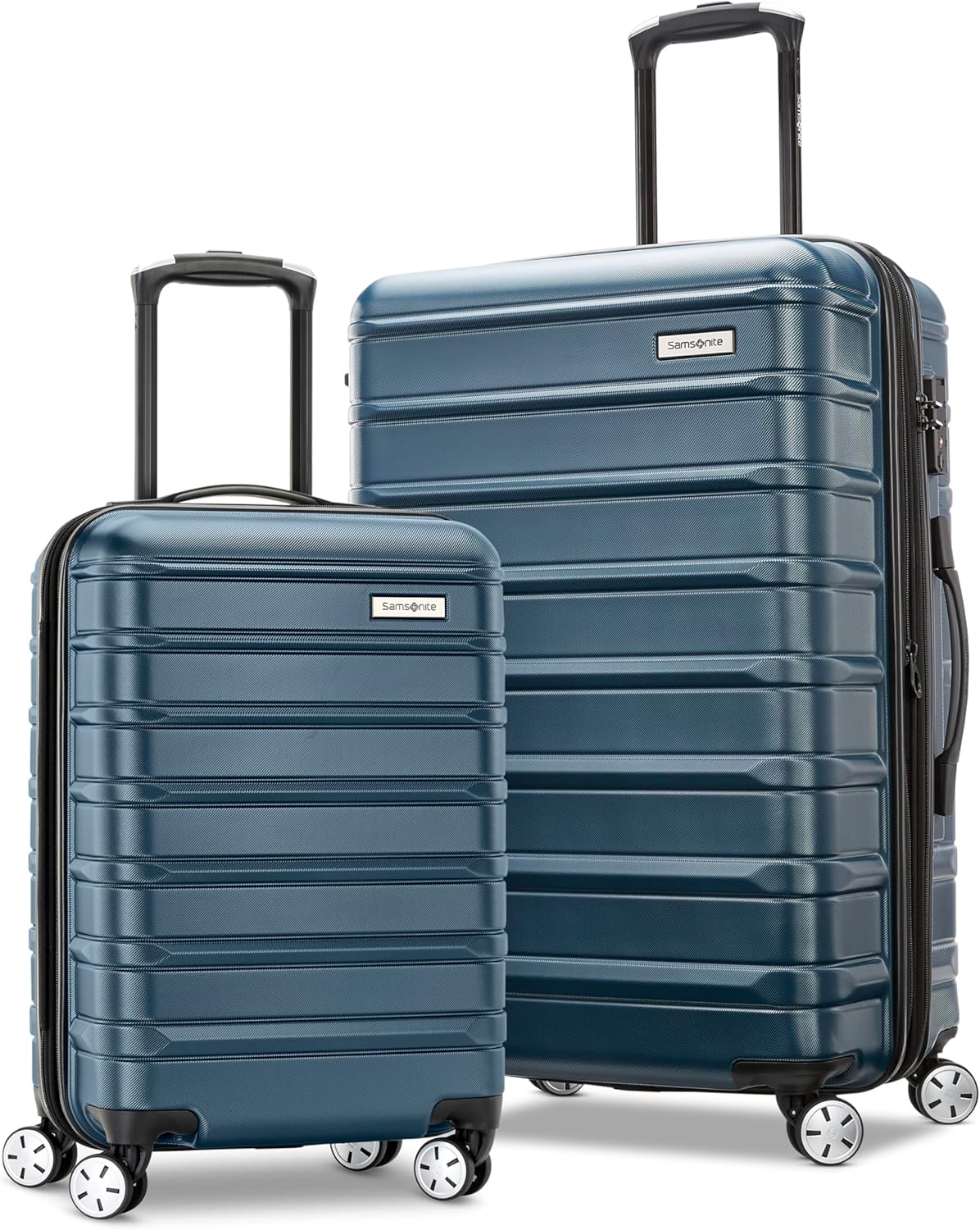 Omni 2 Domestic Carry-On Luggage - 22x14x9 Airline-Approved - Features Expandable Polycarbonate Shell, 360° Wheels, TSA Lock - Amazon Exclusive - Artic Silver