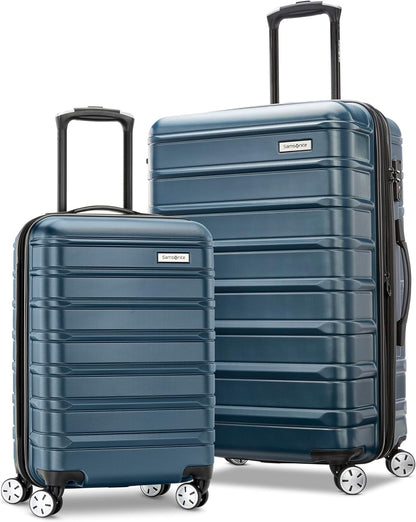 Omni 2 Domestic Carry-On Luggage - 22x14x9 Airline-Approved - Features Expandable Polycarbonate Shell, 360° Wheels, TSA Lock - Amazon Exclusive - Artic Silver