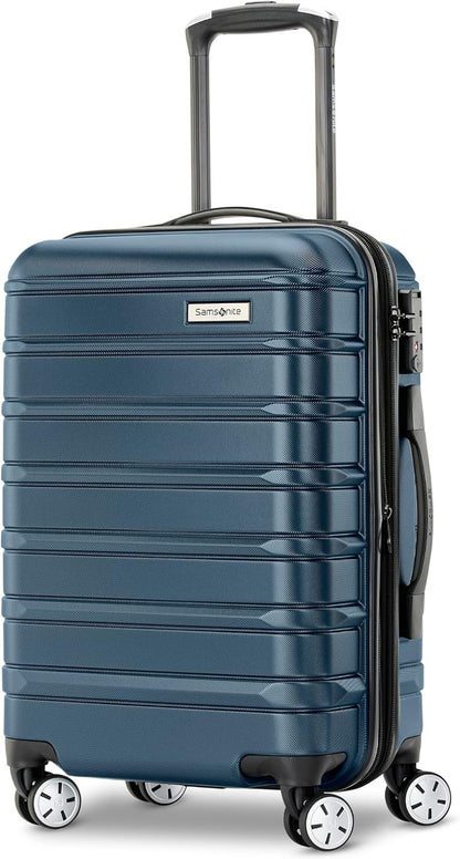 Omni 2 Domestic Carry-On Luggage - 22x14x9 Airline-Approved - Features Expandable Polycarbonate Shell, 360° Wheels, TSA Lock - Amazon Exclusive - Artic Silver