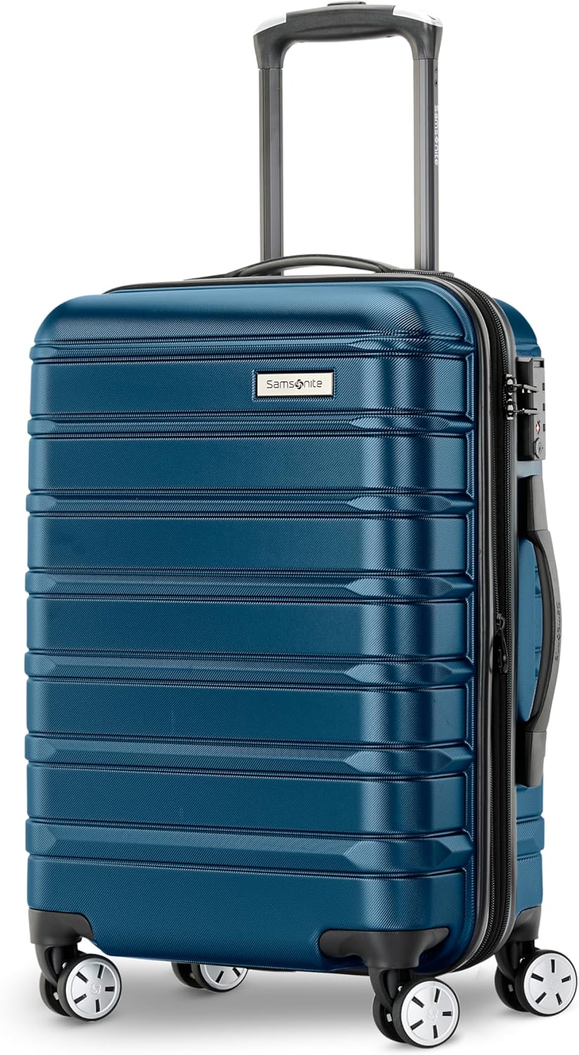 Omni 2 Domestic Carry-On Luggage - 22x14x9 Airline-Approved - Features Expandable Polycarbonate Shell, 360° Wheels, TSA Lock - Amazon Exclusive - Artic Silver