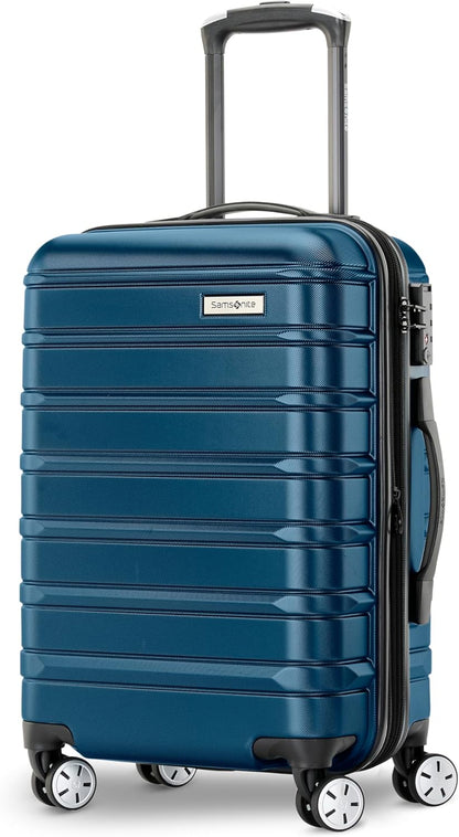Omni 2 Domestic Carry-On Luggage - 22x14x9 Airline-Approved - Features Expandable Polycarbonate Shell, 360° Wheels, TSA Lock - Amazon Exclusive - Artic Silver
