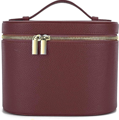 Vanity Case Makeup Bag with Removable Organizer Divider, Travel Toiletry Cosmetic Organizer for Women