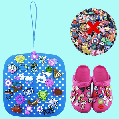 charm organizer Shoe Charms Display Stand 2Pieces Portable Flexible organizers and storage Roll Bag (FREDL)