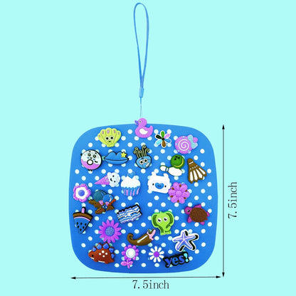 charm organizer Shoe Charms Display Stand 2Pieces Portable Flexible organizers and storage Roll Bag (FREDL)