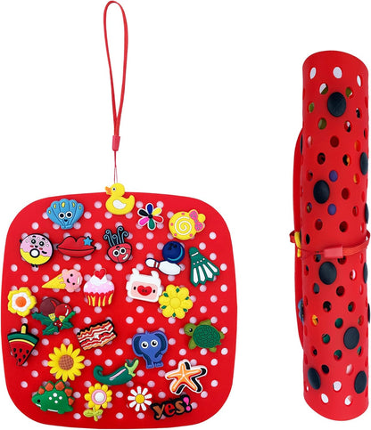 charm organizer Shoe Charms Display Stand 2Pieces Portable Flexible organizers and storage Roll Bag (FREDL)