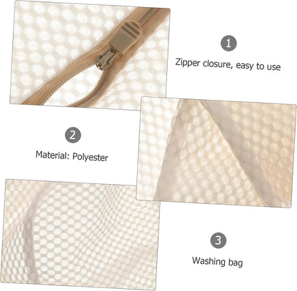 6pcs Mesh Laundry Bags with Zipper for Delicate Clothes Washing Clothing Organizer for Underwear Socks Gloves Protective Washing Machine Bags for Travel and Home Use