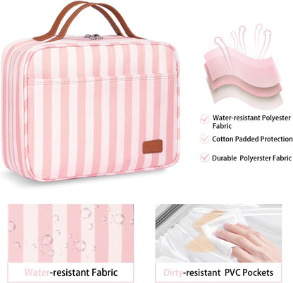 Hanging Travel Toiletry Bag,Large Capacity Cosmetic Travel Toiletry Organizer for Women with 4 Compartments & 1 Sturdy Hook,Perfect for Travel/Daily Use/Christmas