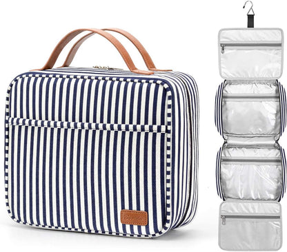 Hanging Travel Toiletry Bag,Large Capacity Cosmetic Travel Toiletry Organizer for Women with 4 Compartments & 1 Sturdy Hook,Perfect for Travel/Daily Use/Christmas