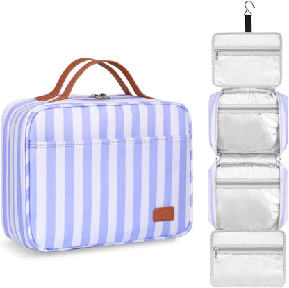 Hanging Travel Toiletry Bag,Large Capacity Cosmetic Travel Toiletry Organizer for Women with 4 Compartments & 1 Sturdy Hook,Perfect for Travel/Daily Use/Christmas