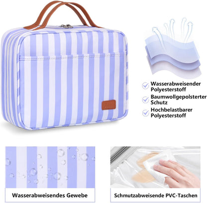 Hanging Travel Toiletry Bag,Large Capacity Cosmetic Travel Toiletry Organizer for Women with 4 Compartments & 1 Sturdy Hook,Perfect for Travel/Daily Use/Christmas