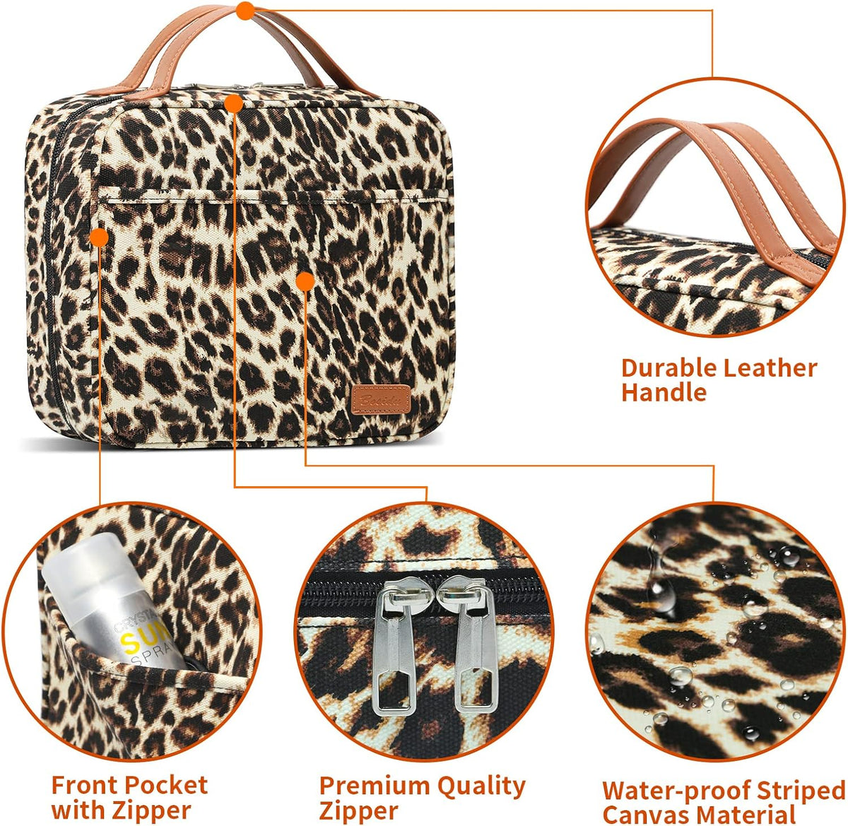 Hanging Travel Toiletry Bag,Large Capacity Cosmetic Travel Toiletry Organizer for Women with 4 Compartments & 1 Sturdy Hook,Perfect for Travel/Daily Use/Christmas