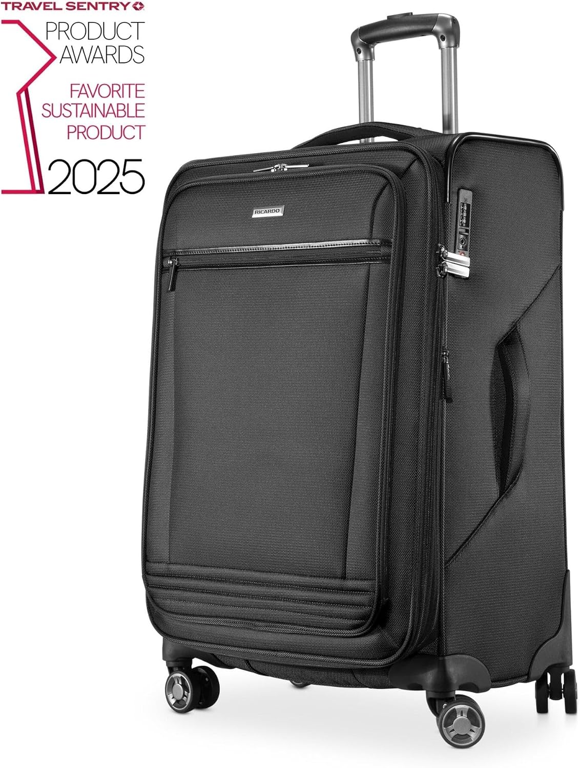 Avalon Softside Carry-On Luggage Made with Sustainable 100% Recycled PET (rPET), Lightweight, Eco-Friendly Travel, Expandable, Dual Spinner Wheels, Serengeti Night, 20-inch