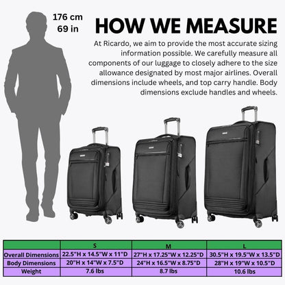 Avalon Softside Carry-On Luggage Made with Sustainable 100% Recycled PET (rPET), Lightweight, Eco-Friendly Travel, Expandable, Dual Spinner Wheels, Serengeti Night, 20-inch