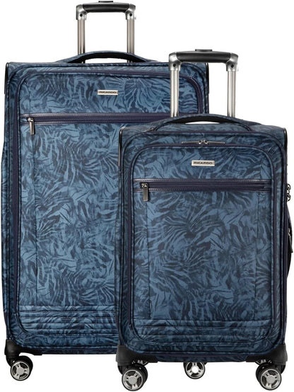 Avalon Softside Carry-On Luggage Made with Sustainable 100% Recycled PET (rPET), Lightweight, Eco-Friendly Travel, Expandable, Dual Spinner Wheels, Serengeti Night, 20-inch