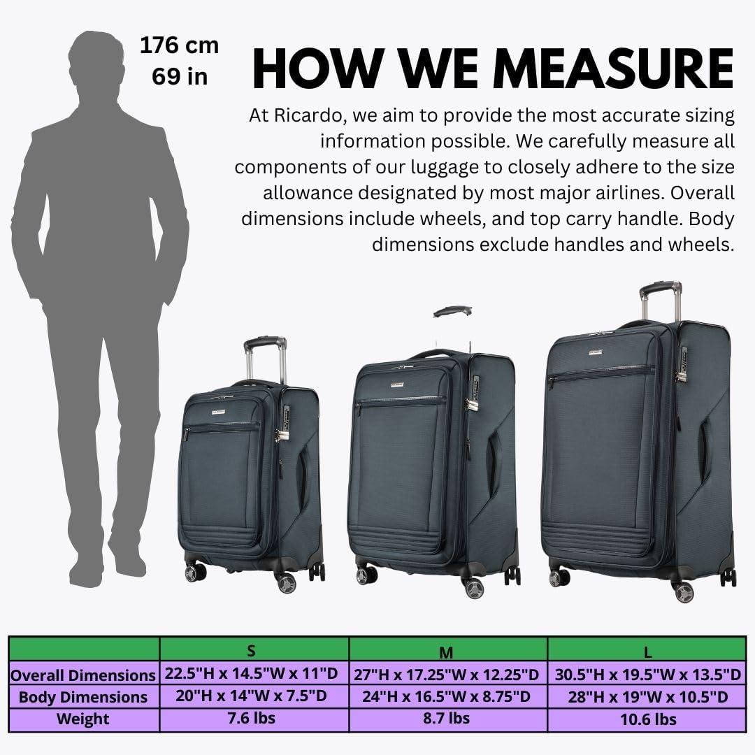 Avalon Softside Carry-On Luggage Made with Sustainable 100% Recycled PET (rPET), Lightweight, Eco-Friendly Travel, Expandable, Dual Spinner Wheels, Serengeti Night, 20-inch