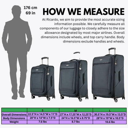 Avalon Softside Carry-On Luggage Made with Sustainable 100% Recycled PET (rPET), Lightweight, Eco-Friendly Travel, Expandable, Dual Spinner Wheels, Serengeti Night, 20-inch