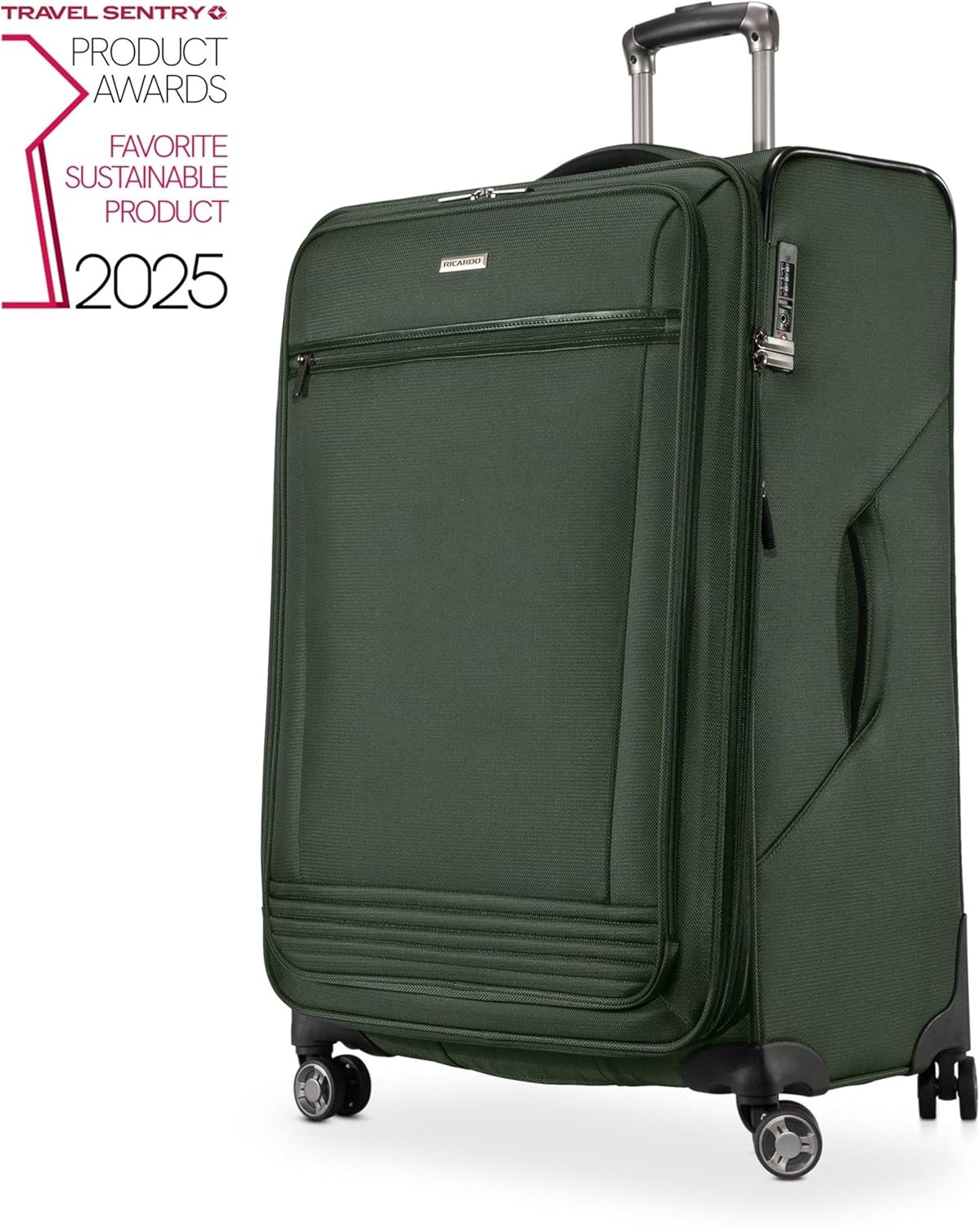 Avalon Softside Carry-On Luggage Made with Sustainable 100% Recycled PET (rPET), Lightweight, Eco-Friendly Travel, Expandable, Dual Spinner Wheels, Serengeti Night, 20-inch