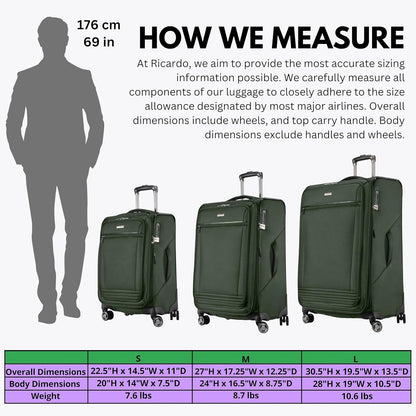Avalon Softside Carry-On Luggage Made with Sustainable 100% Recycled PET (rPET), Lightweight, Eco-Friendly Travel, Expandable, Dual Spinner Wheels, Serengeti Night, 20-inch