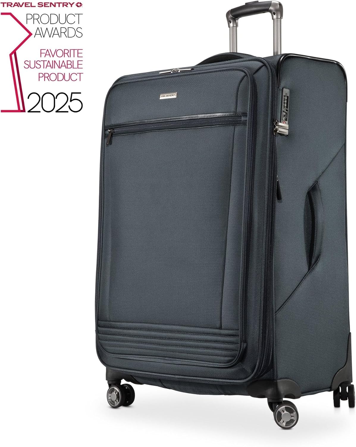 Avalon Softside Carry-On Luggage Made with Sustainable 100% Recycled PET (rPET), Lightweight, Eco-Friendly Travel, Expandable, Dual Spinner Wheels, Serengeti Night, 20-inch