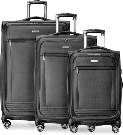 Avalon Softside Carry-On Luggage Made with Sustainable 100% Recycled PET (rPET), Lightweight, Eco-Friendly Travel, Expandable, Dual Spinner Wheels, Serengeti Night, 20-inch