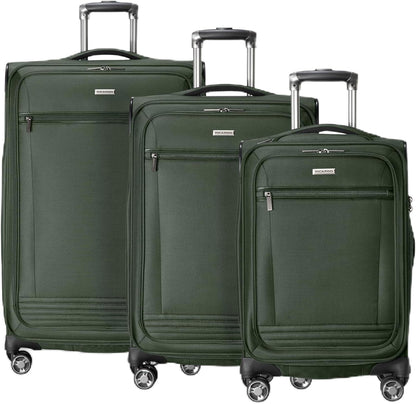 Avalon Softside Carry-On Luggage Made with Sustainable 100% Recycled PET (rPET), Lightweight, Eco-Friendly Travel, Expandable, Dual Spinner Wheels, Serengeti Night, 20-inch