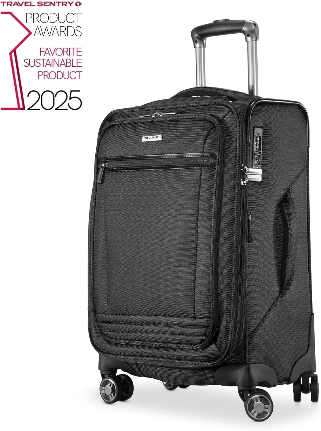Avalon Softside Carry-On Luggage Made with Sustainable 100% Recycled PET (rPET), Lightweight, Eco-Friendly Travel, Expandable, Dual Spinner Wheels, Serengeti Night, 20-inch