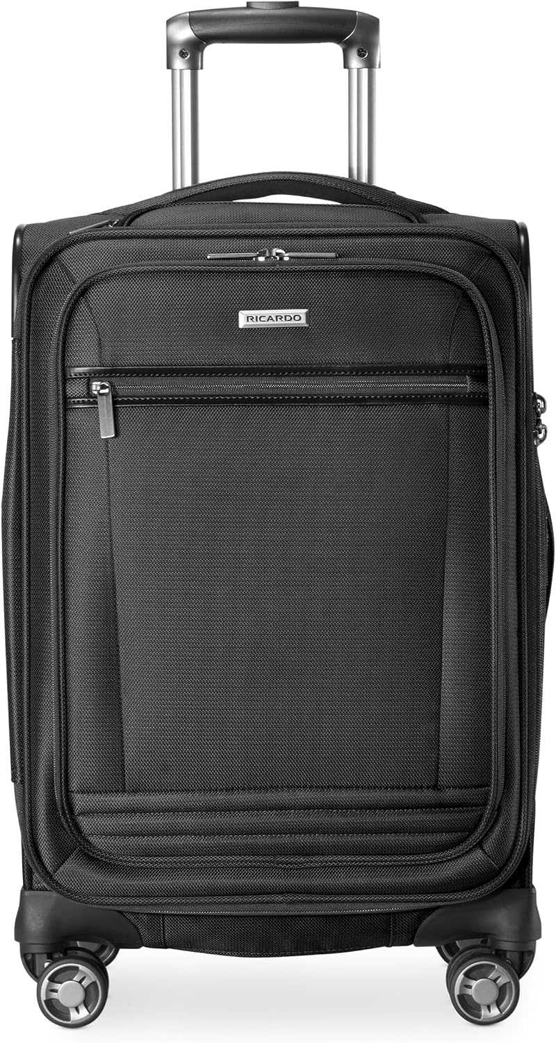 Avalon Softside Carry-On Luggage Made with Sustainable 100% Recycled PET (rPET), Lightweight, Eco-Friendly Travel, Expandable, Dual Spinner Wheels, Serengeti Night, 20-inch