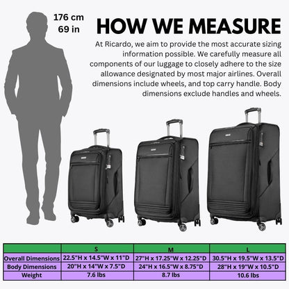 Avalon Softside Carry-On Luggage Made with Sustainable 100% Recycled PET (rPET), Lightweight, Eco-Friendly Travel, Expandable, Dual Spinner Wheels, Serengeti Night, 20-inch