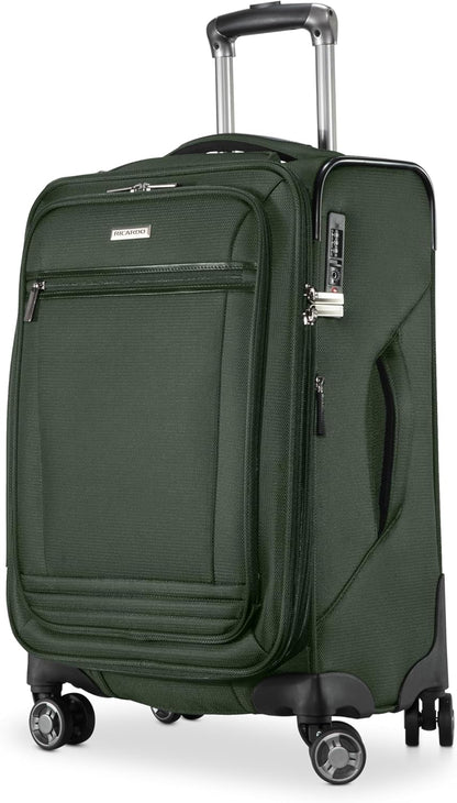 Avalon Softside Carry-On Luggage Made with Sustainable 100% Recycled PET (rPET), Lightweight, Eco-Friendly Travel, Expandable, Dual Spinner Wheels, Serengeti Night, 20-inch