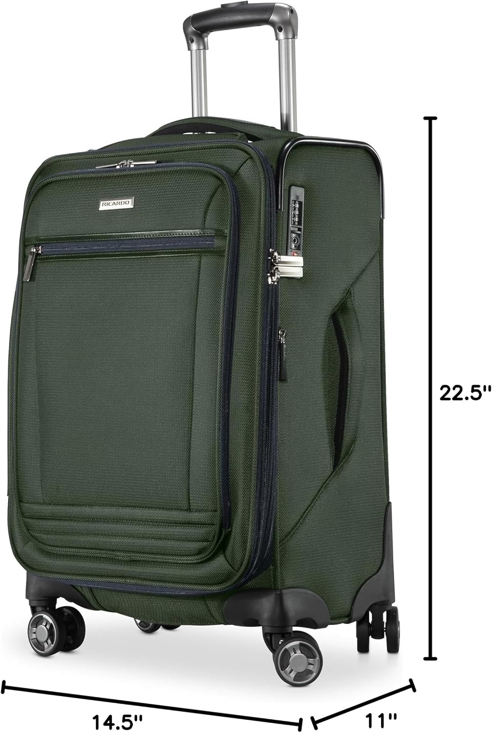 Avalon Softside Carry-On Luggage Made with Sustainable 100% Recycled PET (rPET), Lightweight, Eco-Friendly Travel, Expandable, Dual Spinner Wheels, Serengeti Night, 20-inch