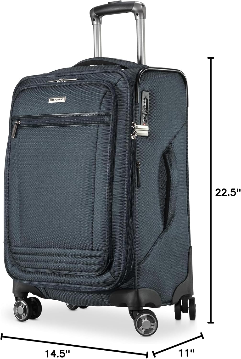 Avalon Softside Carry-On Luggage Made with Sustainable 100% Recycled PET (rPET), Lightweight, Eco-Friendly Travel, Expandable, Dual Spinner Wheels, Serengeti Night, 20-inch