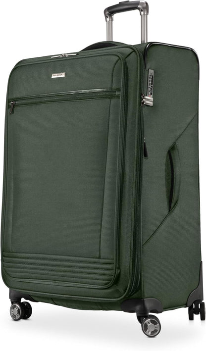 Avalon Softside Carry-On Luggage Made with Sustainable 100% Recycled PET (rPET), Lightweight, Eco-Friendly Travel, Expandable, Dual Spinner Wheels, Serengeti Night, 20-inch