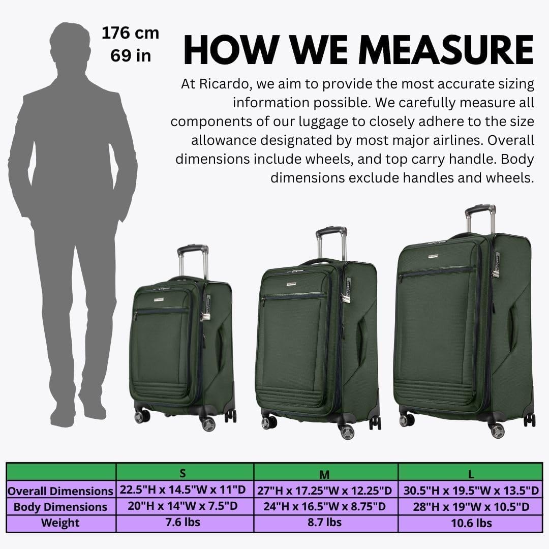 Avalon Softside Carry-On Luggage Made with Sustainable 100% Recycled PET (rPET), Lightweight, Eco-Friendly Travel, Expandable, Dual Spinner Wheels, Serengeti Night, 20-inch