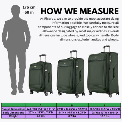 Avalon Softside Carry-On Luggage Made with Sustainable 100% Recycled PET (rPET), Lightweight, Eco-Friendly Travel, Expandable, Dual Spinner Wheels, Serengeti Night, 20-inch