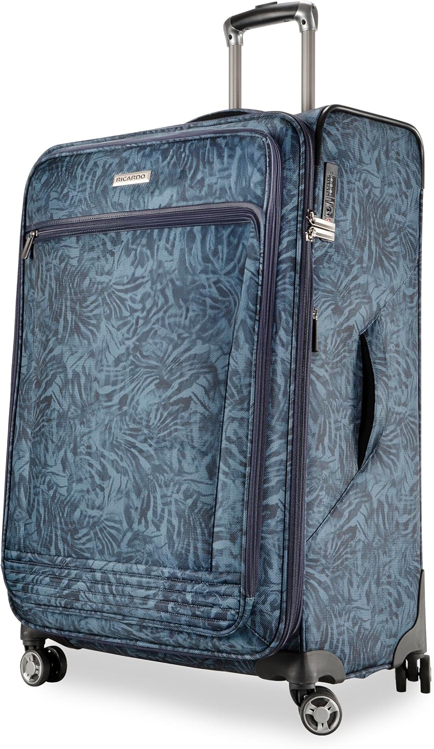 Avalon Softside Carry-On Luggage Made with Sustainable 100% Recycled PET (rPET), Lightweight, Eco-Friendly Travel, Expandable, Dual Spinner Wheels, Serengeti Night, 20-inch
