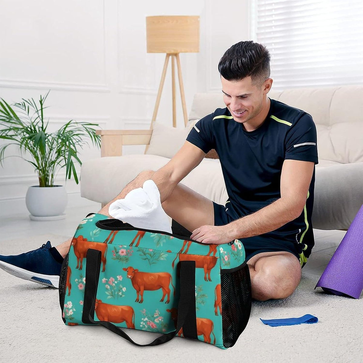 Lightweight Carry On Duffel Bag Weekender Overnight Travel Tote Bag Foldable for Men Women Gym