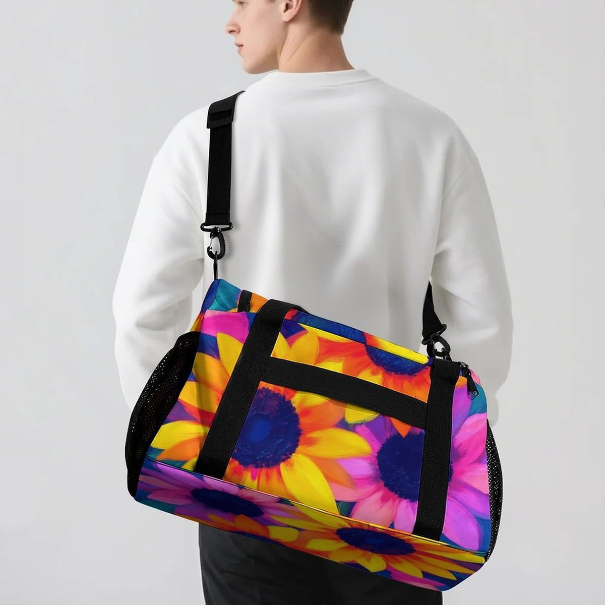 Lightweight Carry On Duffel Bag Weekender Overnight Travel Tote Bag Foldable for Men Women Gym
